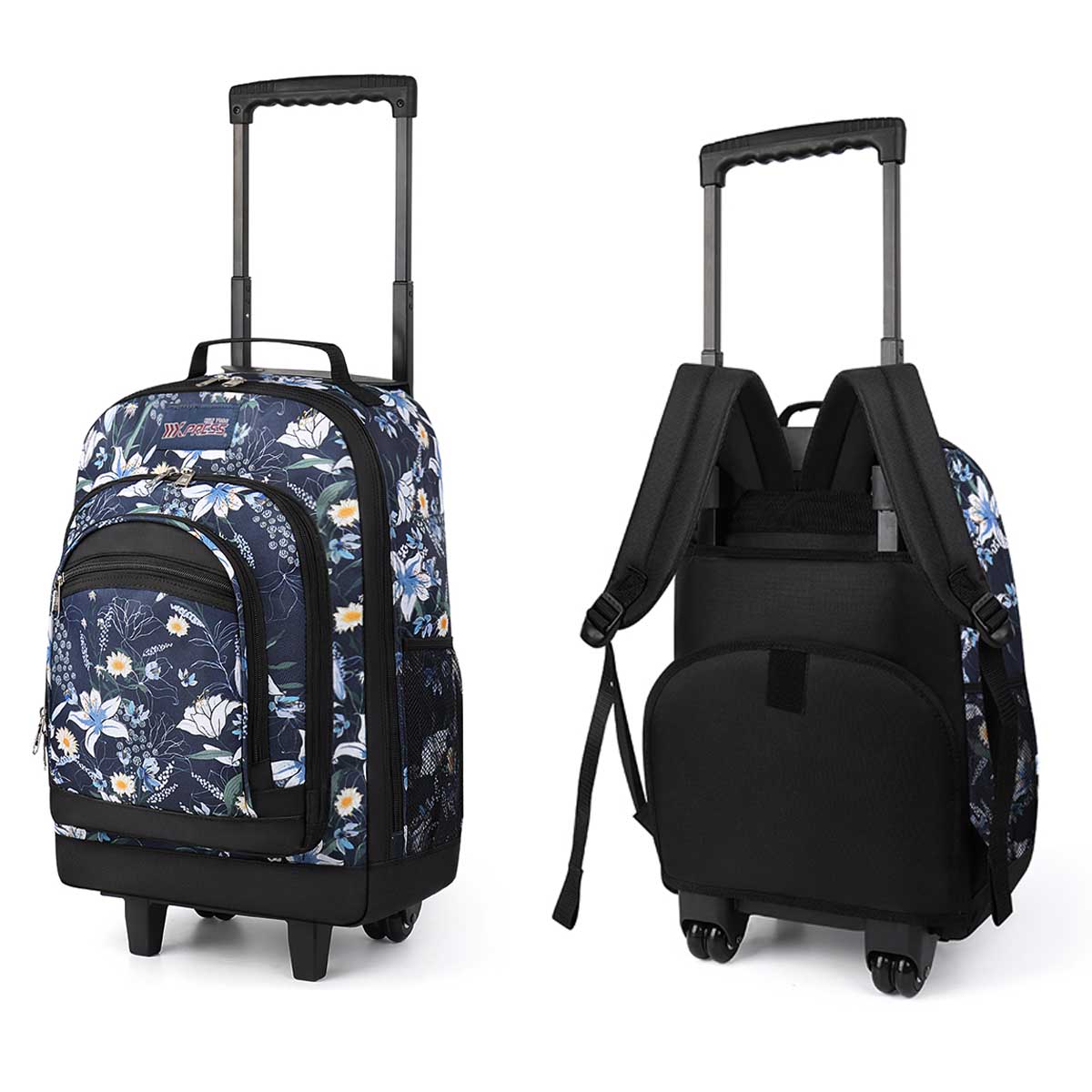 Foldable Rolling Luggage Bag - 성인용 롤링 백팩, 바퀴가 달린 대용량