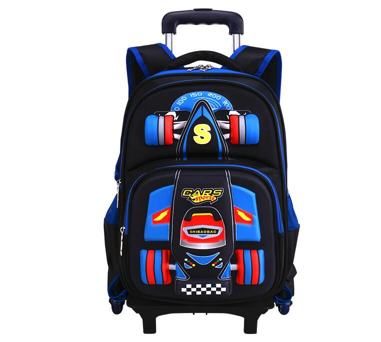 Foldable Rolling Luggage Bag - 어린이 학교용 롤링 백팩 어린이 여행용