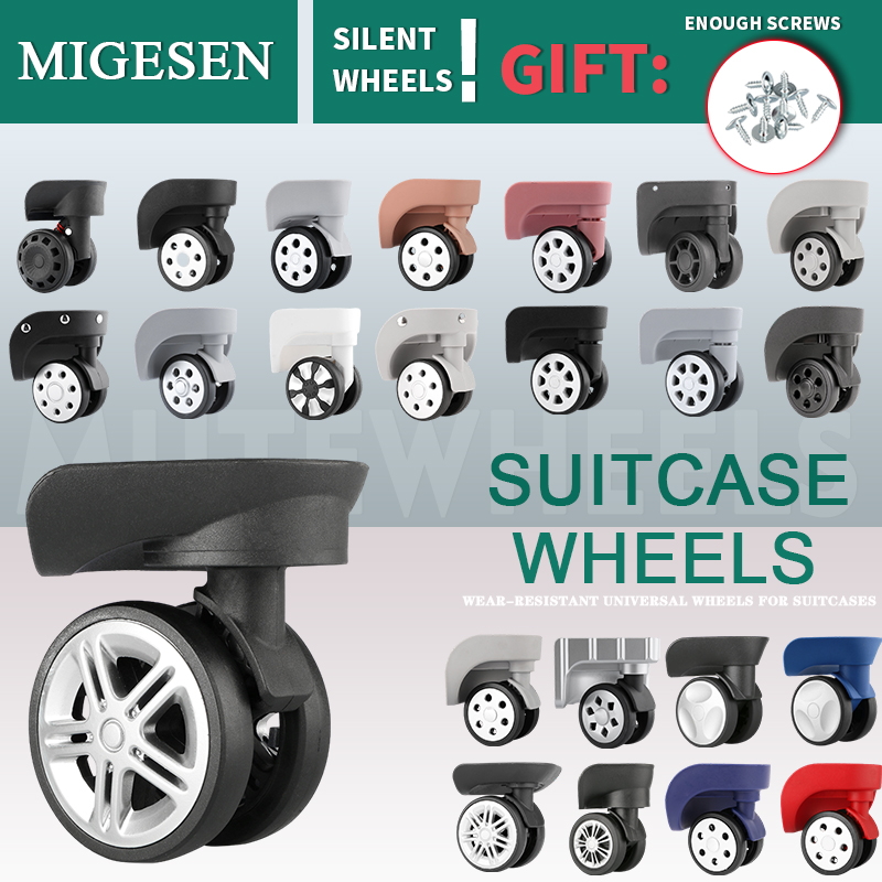 Silent Replacement Luggage Wheels - 1 쌍의 범용 수화물 바퀴 교체