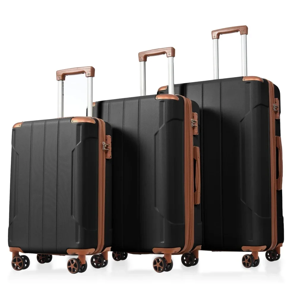 Expandable Hard Shell Luggage Set - 3피스 확장형 하드쉘 ABS 여행가방 세트,