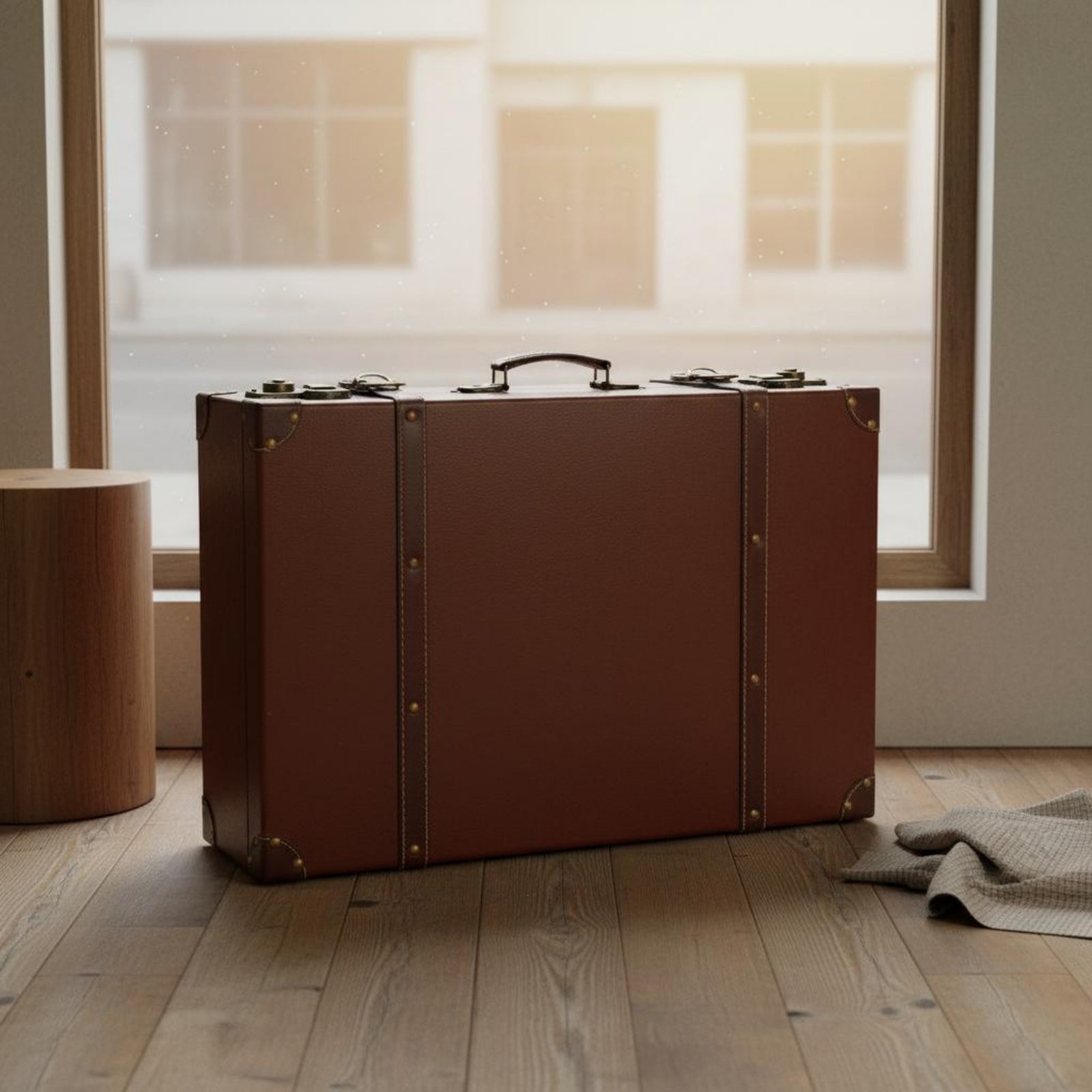 Retro Vintage Trunk Suitcase - 3피스 빈티지 여행 가방 세트 사진