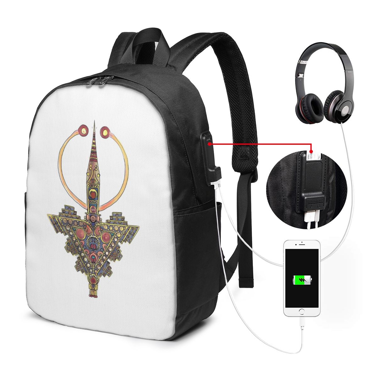 Travel Bags - Kabyle Jewelry Amazigh Morocco배낭 여행 노트북