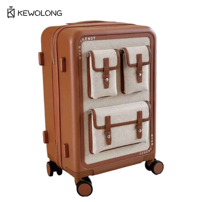 Spinner Wheel Rolling Suitcase 20 Inch - 빈티지 캔버스 스피너 여행가방 20/24인치, 레트로