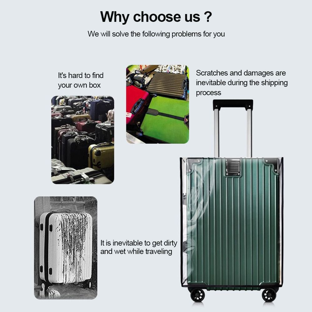 내구성 있는 완전 투명 여행 가방 보호 커버 방진 PV - Waterproof Suitcase Cover Protector 리뷰 및 가격