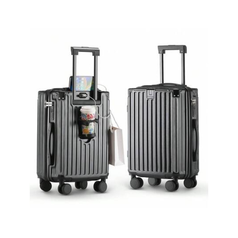 20인치 기내용 캐리어 가방 (컵홀더 및 USB 포트  - Spinner Wheel Rolling Suitcase 20 Inch 리뷰 및 가격