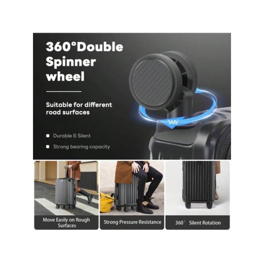 20인치 기내용 캐리어 가방 (컵홀더 및 USB 포트  - Spinner Wheel Rolling Suitcase 20 Inch 리뷰 및 가격