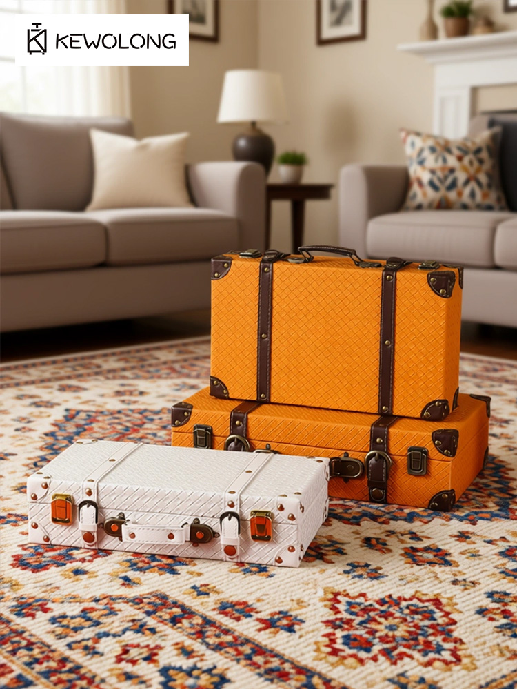 빈티지 유럽풍 레트로 여행 가방 모양 수납함, 옛날풍  - Retro Vintage Trunk Suitcase 리뷰 및 가격