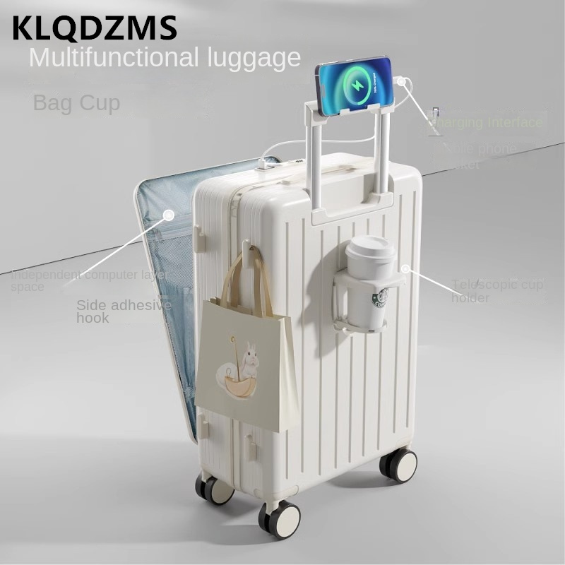 KLQDZMS 고품질 여행 가방 전면 개방형 탑승 박스 - Front Opening Laptop Luggage 24 Inch 리뷰 및 가격