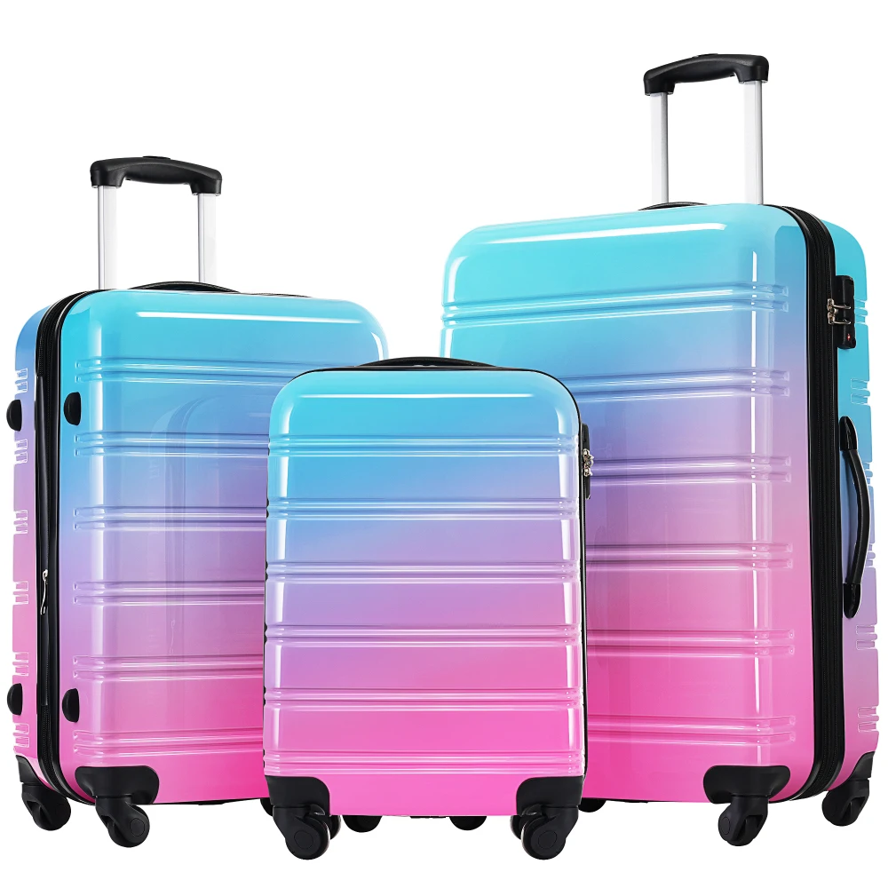 하드쉘 여행가방 세트 3피스 그라데이션 컬러 확장형 캐 - Expandable Hard Shell Luggage Set 리뷰 및 가격