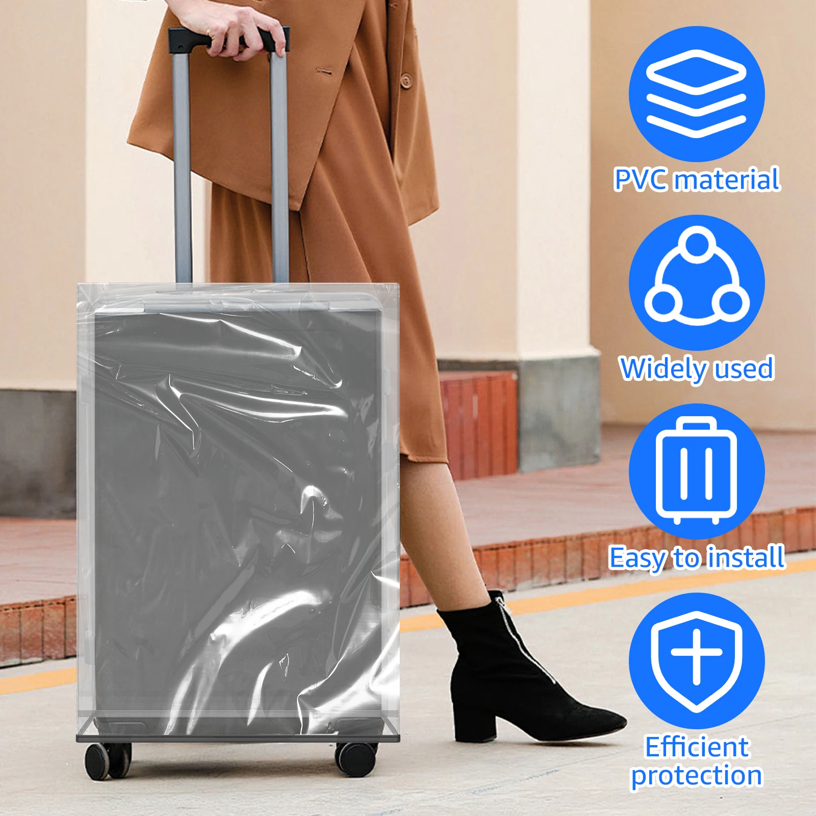 3Pcs 투명 PVC 수하물 보호 커버 20/24/28 - Luggage Protective Cover Transparent 리뷰 및 가격