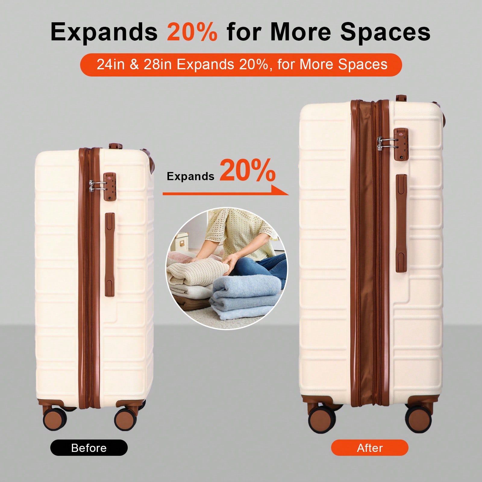 4-in-1 확장형 ABS 여행가방 세트, 13/20/ - Expandable Hard Shell Luggage Set 리뷰 및 가격