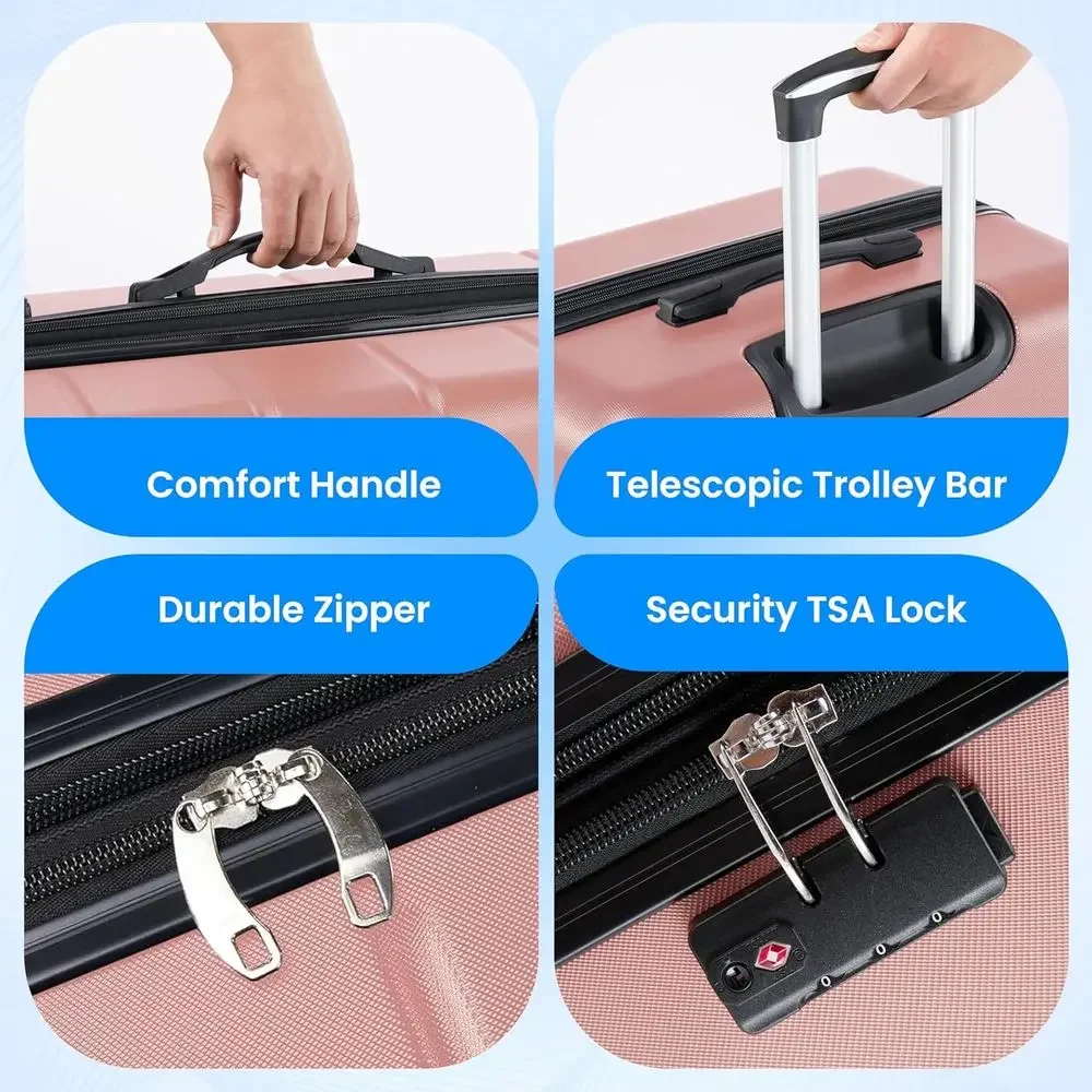3피스 대형 여행가방 세트 (더블 스피너 휠, TSA  - Expandable Hard Shell Luggage Set 리뷰 및 가격