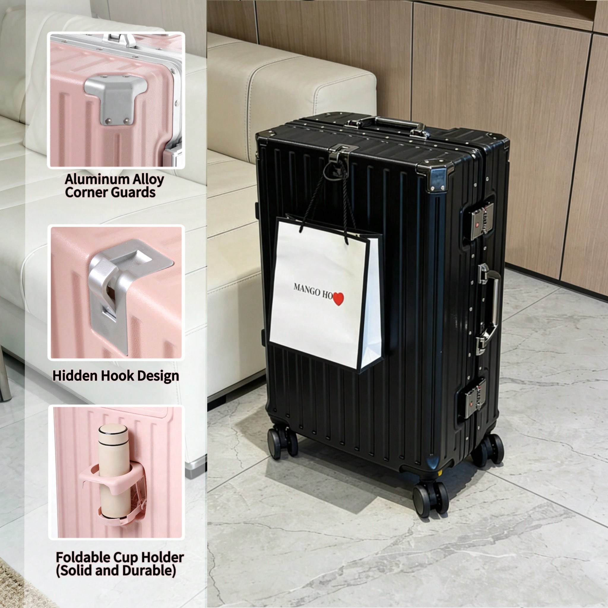 20인치 기내용 캐리어, 항공사 승인, PC 하드쉘 알 - Aluminum Frame Carry On Luggage 리뷰 및 가격
