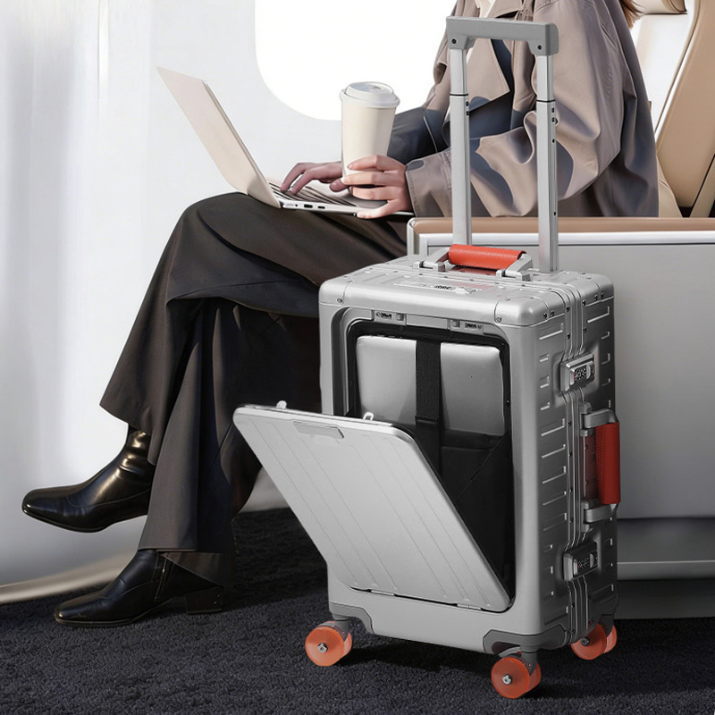 올 알루미늄 마그네슘 합금 여행 가방 기내용 수하물 노 - Front Opening Laptop Luggage 24 Inch 리뷰 및 가격