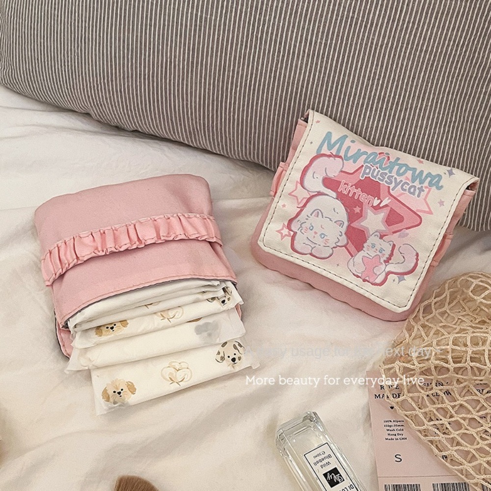 미니 데이터 케이블 정리함 생리대 가방 다용도 대용량  - Cosmetic Bags 리뷰 및 가격