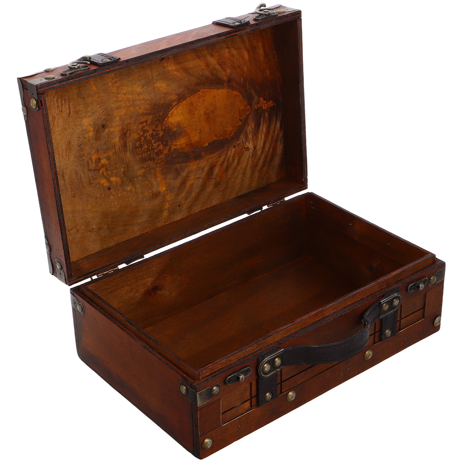 레트로 빈티지 나무 수납함 휴대용 여행 가방 디자인 작 - Retro Vintage Trunk Suitcase 리뷰 및 가격