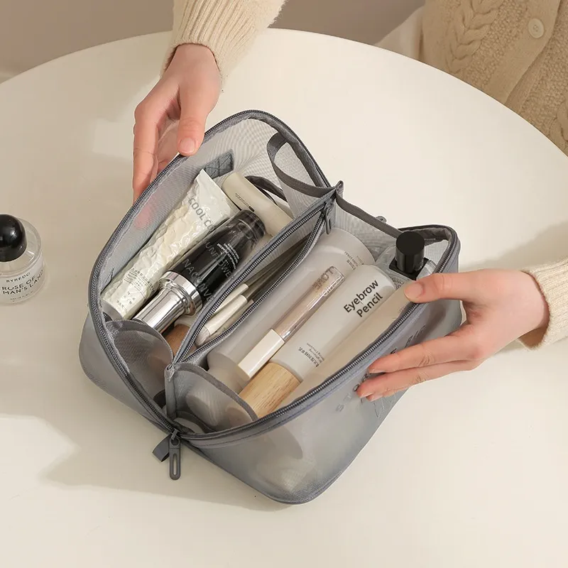 대용량 화장품 가방 메쉬 통기성 휴대용 수납 정리함 심 - Cosmetic Bags 리뷰 및 가격