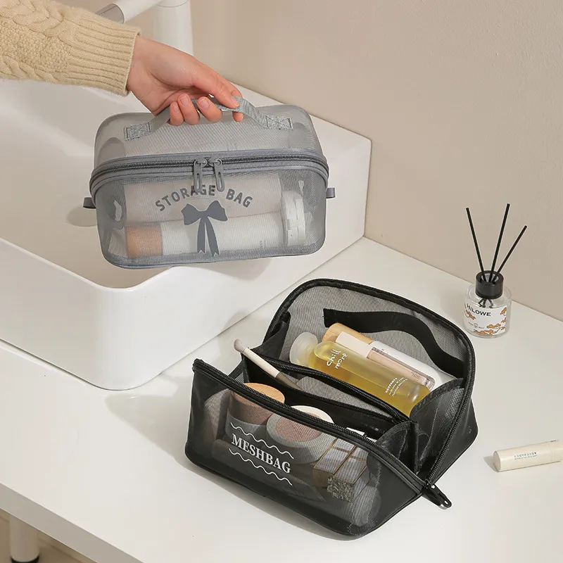 대용량 화장품 가방 메쉬 통기성 휴대용 수납 정리함 심 - Cosmetic Bags 리뷰 및 가격