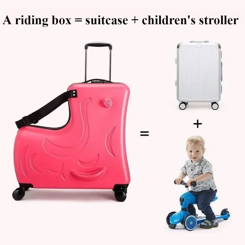 어린이용 바퀴 달린 스쿠터 캐리어, 유아 여행용 튼튼한 - Kids Ride On Suitcase Scooter 리뷰 및 가격