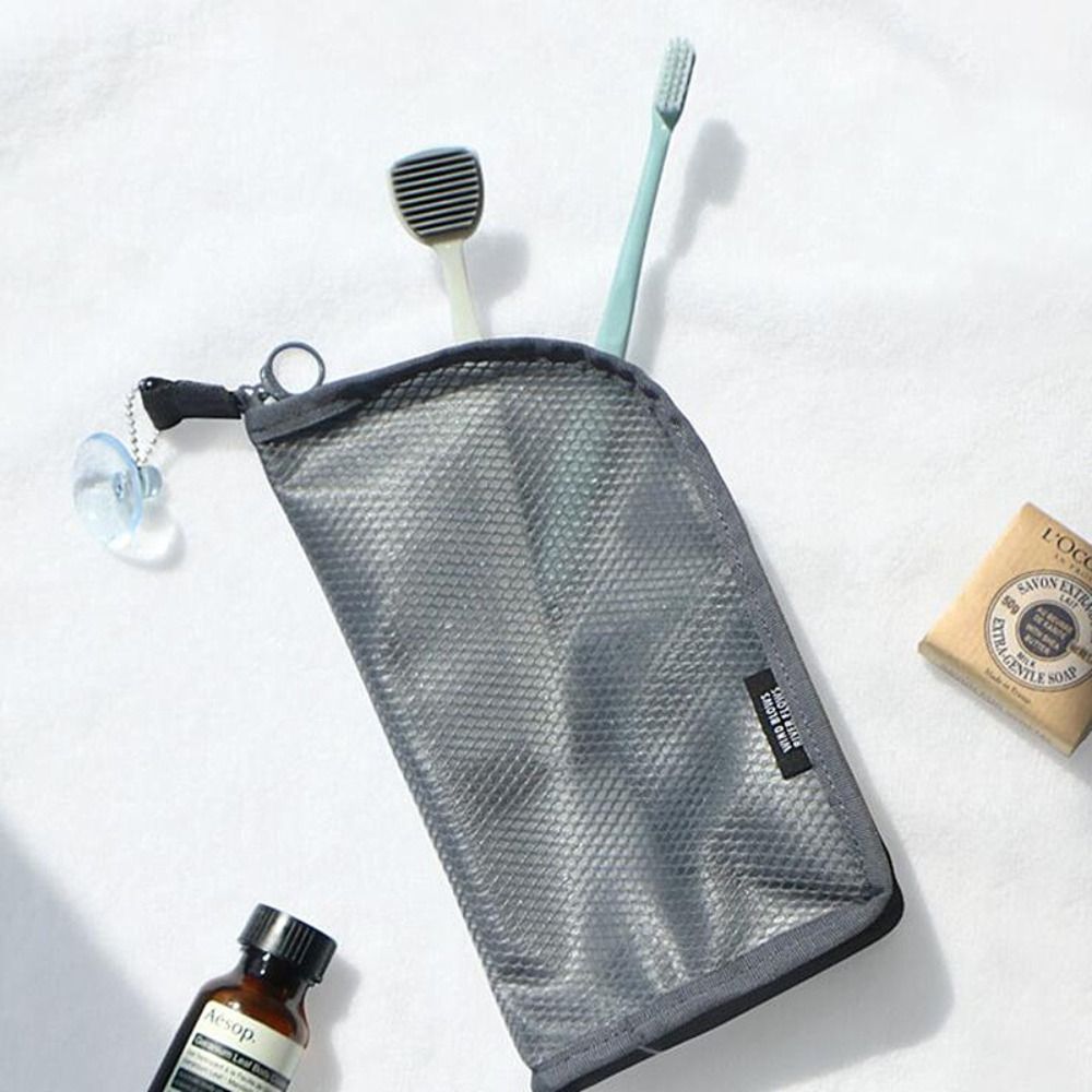 휴대용 스탠드 메이크업 브러쉬 가방 메쉬 지퍼 화장품  - Cosmetic Bags 리뷰 및 가격