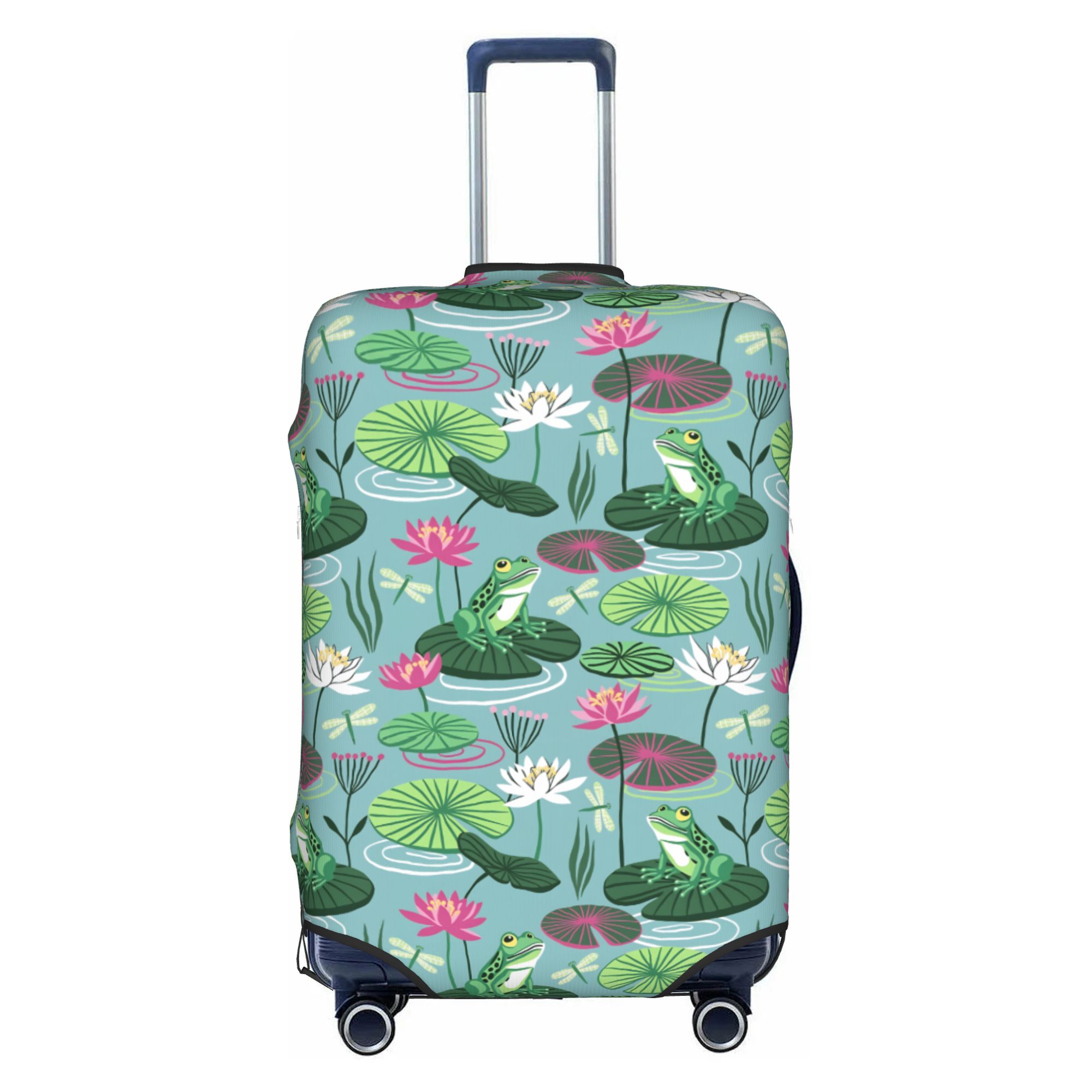 개구리와 수련 여행용 수하물 커버 방진 동물 애호가용  - Waterproof Suitcase Cover Protector 리뷰 및 가격