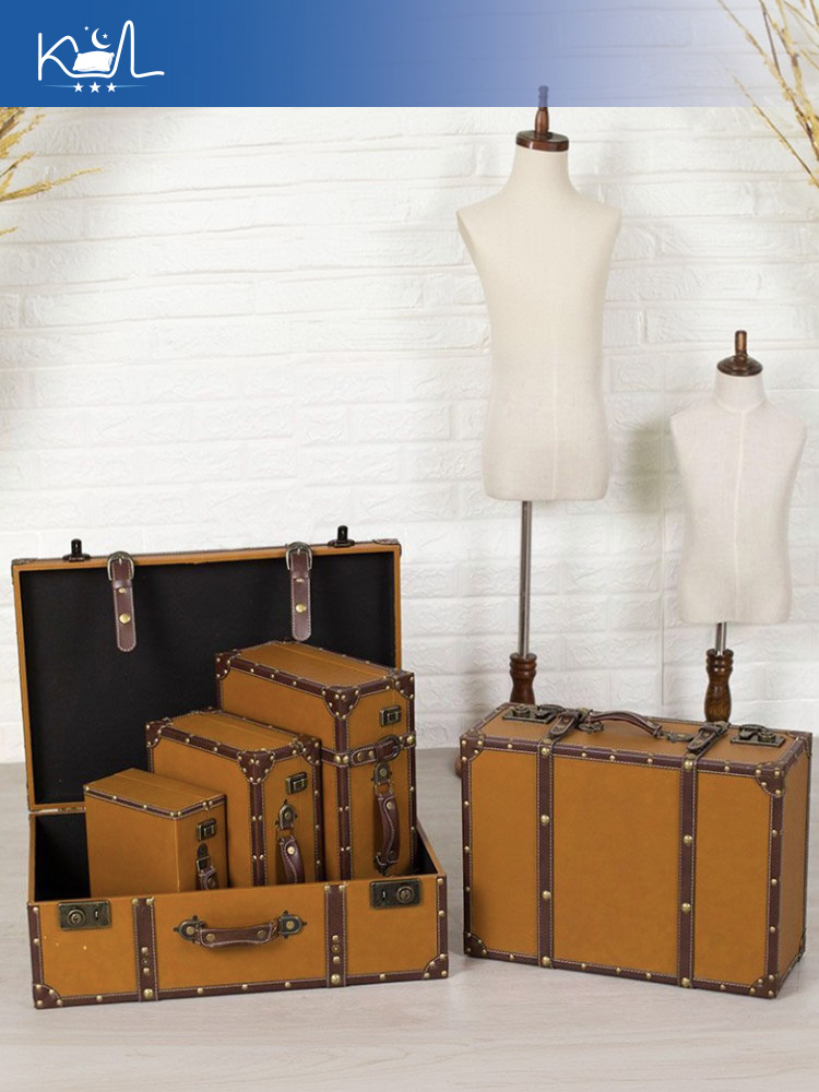 빈티지 오렌지색 장식용 수트케이스 보관함, 빈티지풍 대 - Retro Vintage Trunk Suitcase 리뷰 및 가격