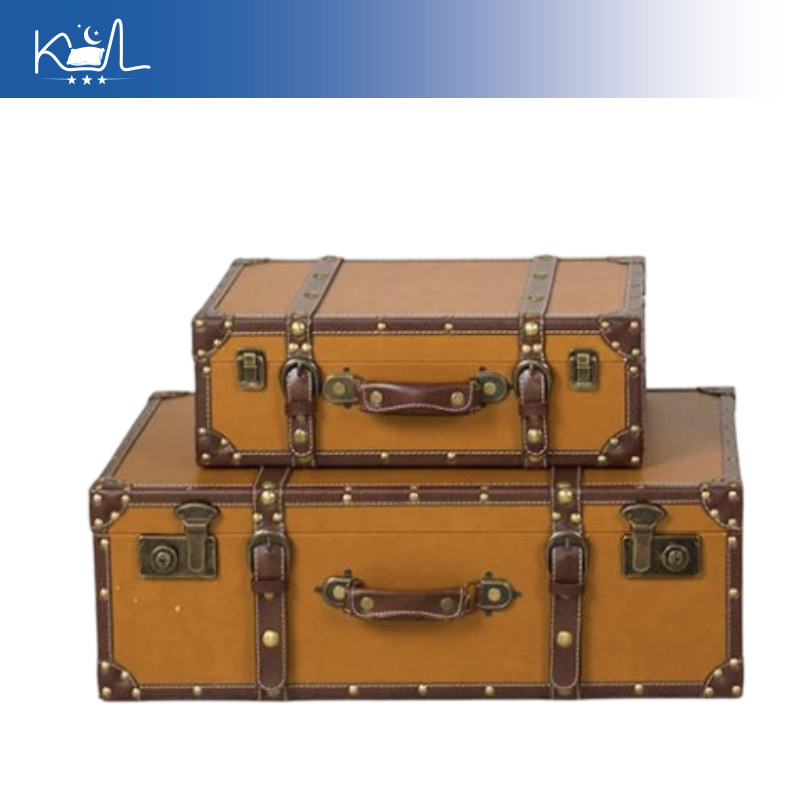 빈티지 오렌지색 장식용 수트케이스 보관함, 빈티지풍 대 - Retro Vintage Trunk Suitcase 리뷰 및 가격
