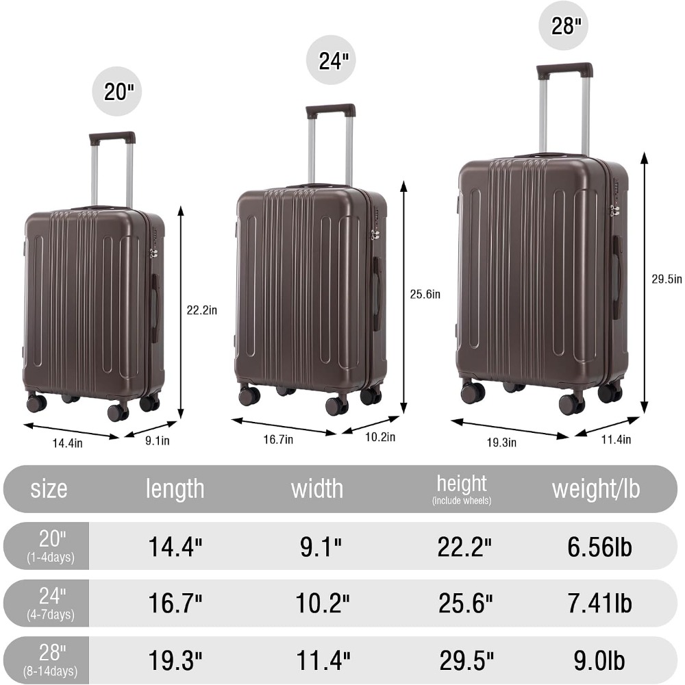 3피스 확장형 하드쉘 캐리어 세트 (TSA 잠금장치 포 - Expandable Hard Shell Luggage Set 리뷰 및 가격